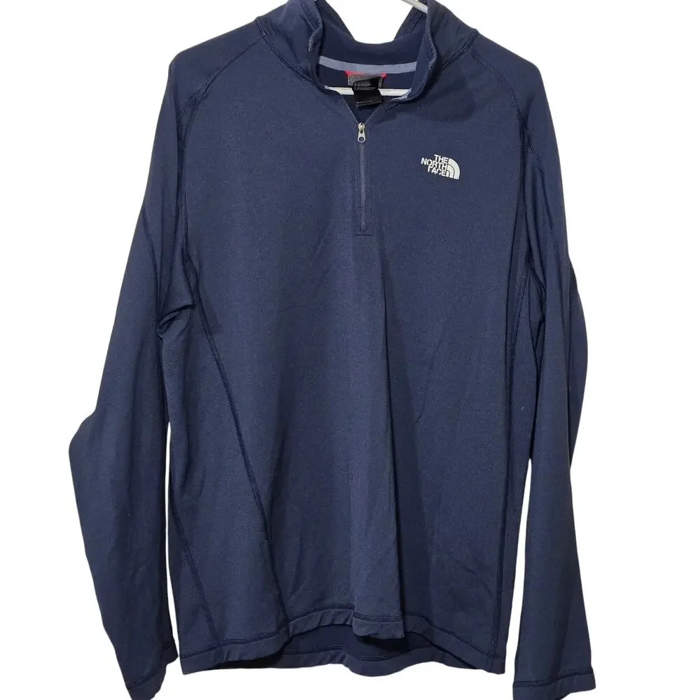 The North Face Tech 1/4 Zip Adult Unisex Large Navy Blue Outdoors Hiking walking